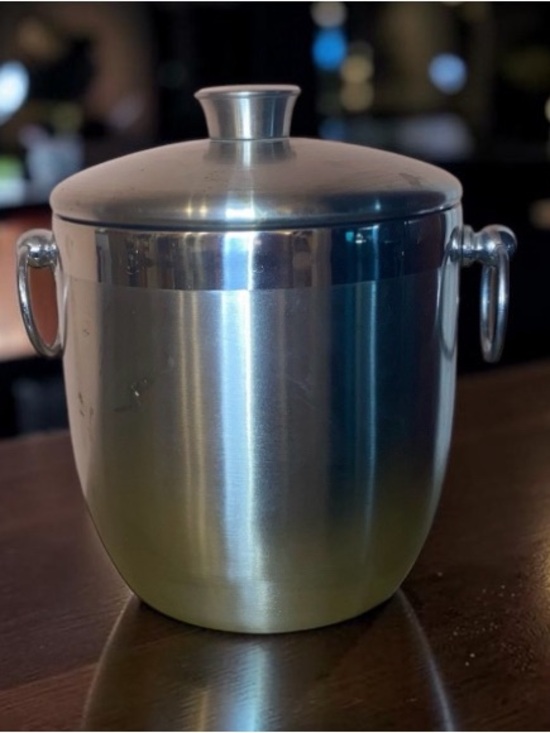 OGGI Other - OGGI Stainless Steel Ice Bucket Bottle Chiller with Tongs Brushed Satin 7”x 7”